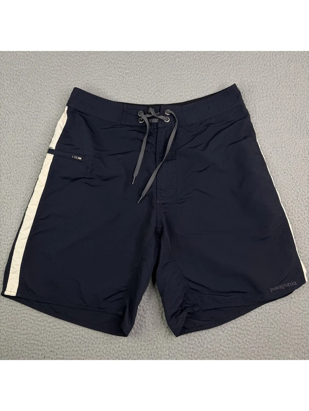 Patagonia Mens Hiking Linerless Board Shorts Blue Size 33x9 Drawstring Gorpcore